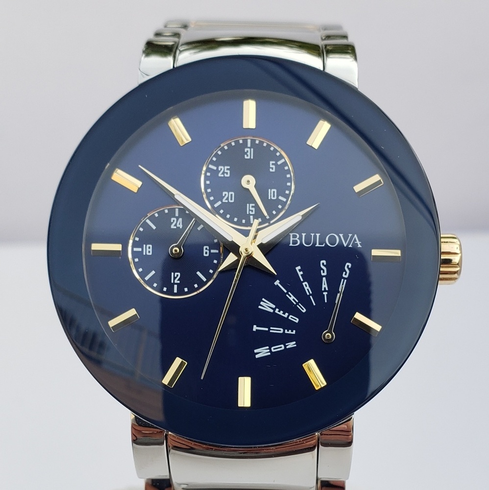 Bulova Mens Classic Two Tone Stainless Steel Watch